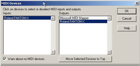 no input for microsoft midi mapper